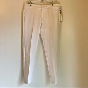NWT Women White Skinny Ankle Pants Sz 10 Business Casual Neutral Staple Stretch